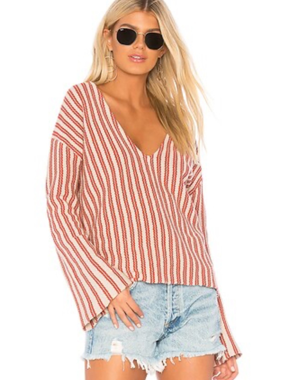 Amuse Society After Sundown Sweater in Picante Cotton Size Medium